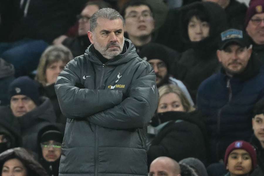 Tottenham head coach Ange Postecoglou looks on during their FA Cup fourth round defeat to Aston Villa