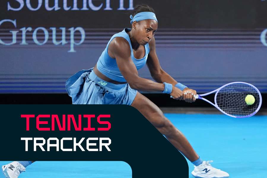 Coco Gauff hits backhand against Marta Kostyuk at Cincinnati Open Coco Gauff hits backhand against Marta Kostyuk at Cincinnati Open