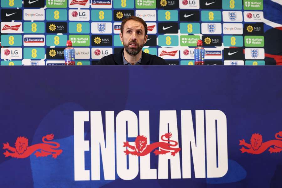 England's manager Gareth Southgate holds a press conference at St George's Park