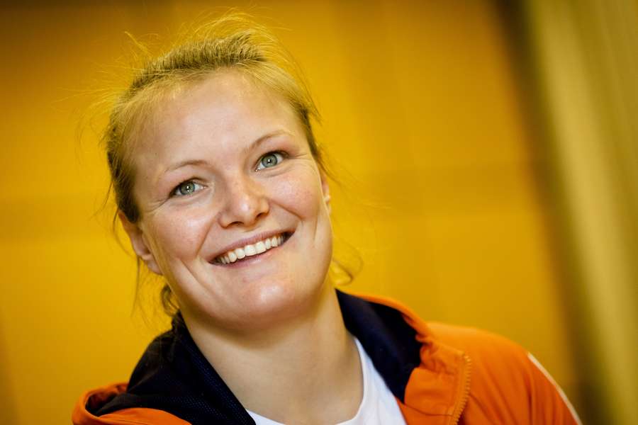 Sanne van Dijke voorafgaand aan het EK judo