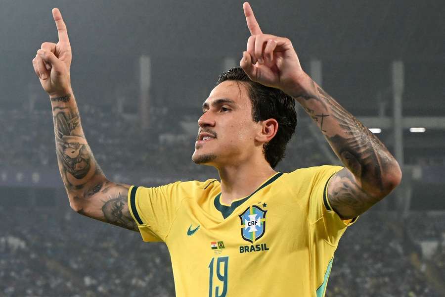 Pedro marcou em Índia x Brasil