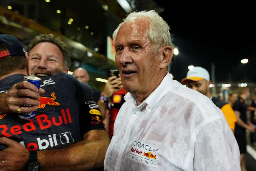 Red Bull celebrate their victory in Abu Dhabi
