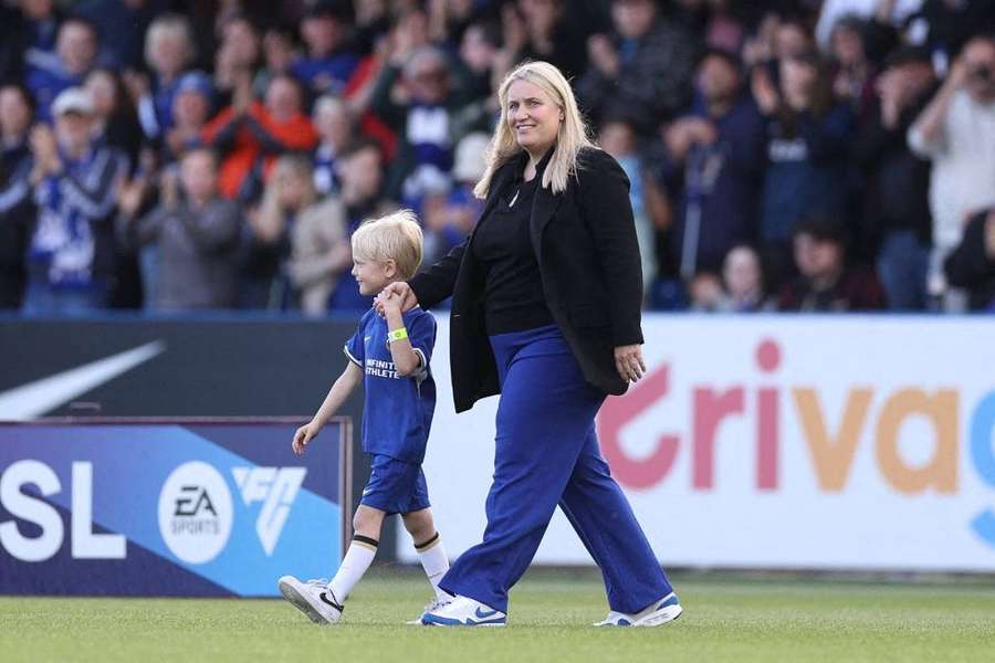 Emma Hayes et son fils le 5 mai.