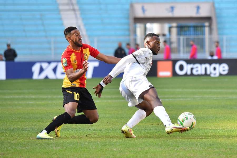 Gilbert Baruti, right, in action during the 2021 CAF Champions League