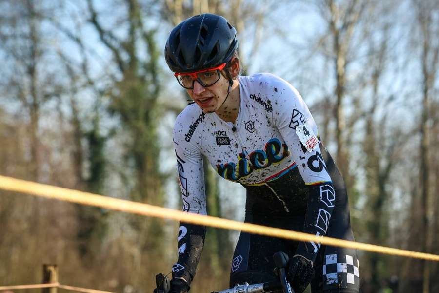 Austin Killips pictured in action during the women's elite race of the 'Kasteelcross' cyclocross cycling event earlier this year