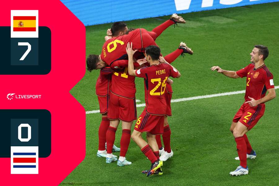 Španělsko – Kostarika 7:0. Koncert La Roja: Sedm gólů a zápis mezi elitu
