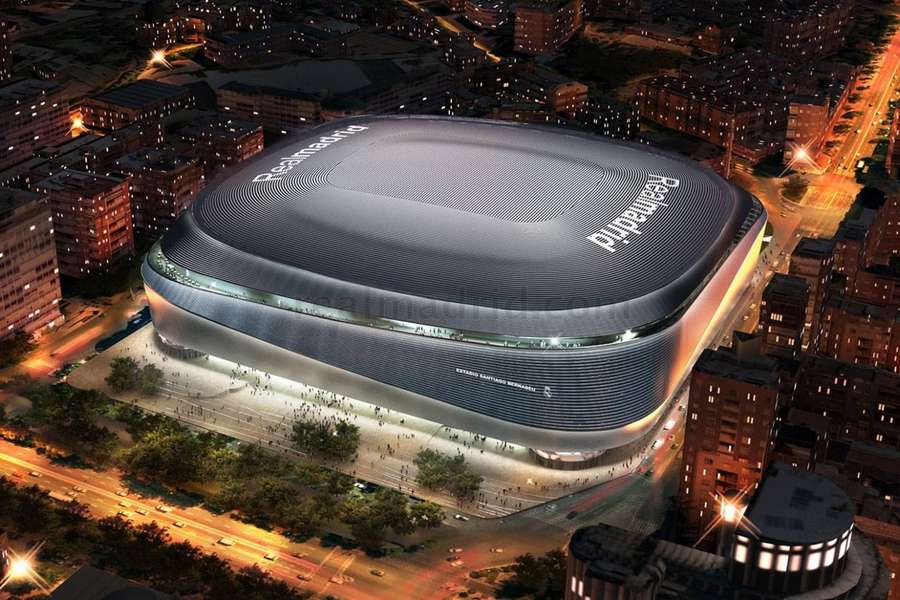 Eine Nachbildung des Santiago Bernabéu, sobald die Bauarbeiten abgeschlossen sind.