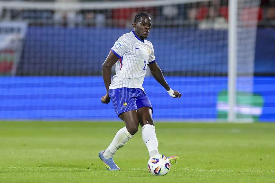 Lukeba playing for France's U21 in June