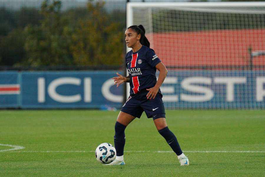 Sakina Karchaoui lors d'un match de Ligue des champions face à la Juventus.