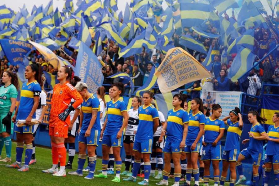 Boca Juniors fans turning out to support their women's side