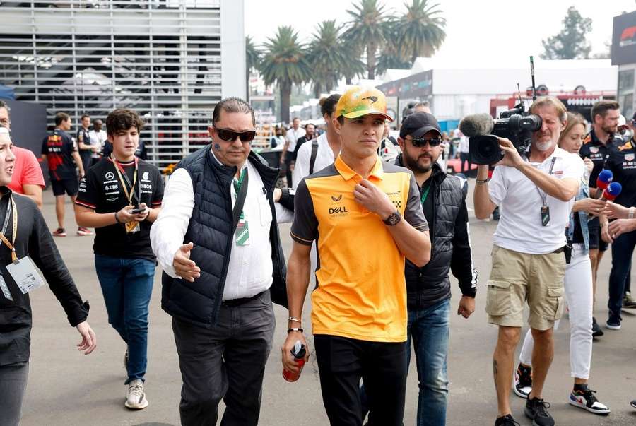Lando Norris bij de GP in Mexico