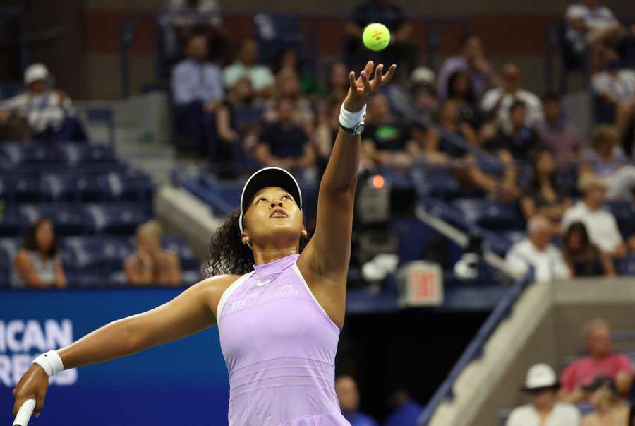 Osaka in action at Flushing Meadows in 2022