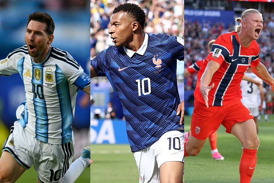 Messi, Mbappé e Haaland protagonizam a batalha pelos gols da Copa Messi, Mbappé e Haaland protagonizam a batalha pelos gols da Copa
