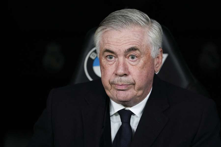 Carlo Ancelotti, treinador do Real Madrid, em julgamento.