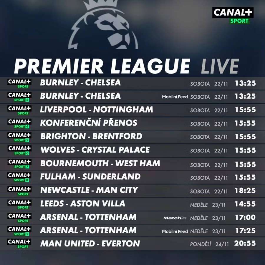 Program Premier League na CANAL+ Sport. Program Premier League na CANAL+ Sport.