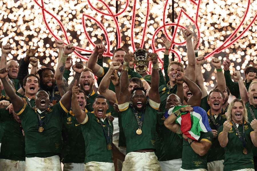 South Africa are aiming for a hat-trick of Rugby World Cup titles in 2027 after winning the previous two editions. South Africa are aiming for a hat-trick of Rugby World Cup titles in 2027 after winning the previous two editions.