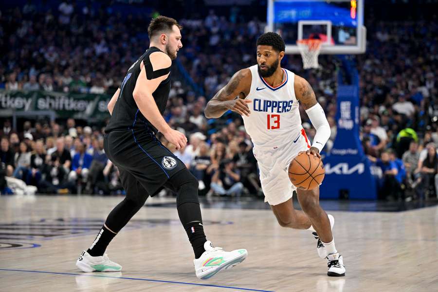 Paul George in action for the LA Clippers against Dallas