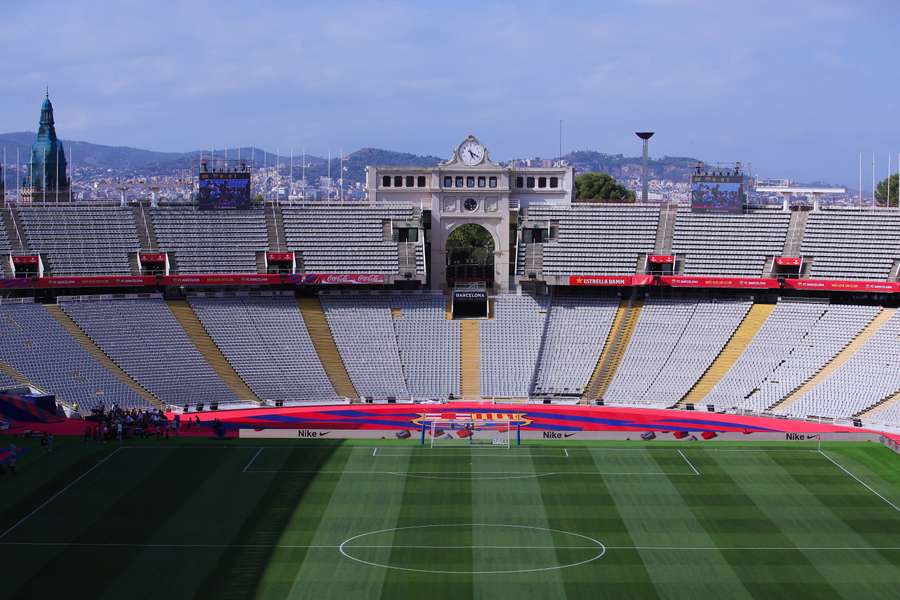 Barcelona currently play in the Estadi Olimpic Lluis Companys stadium while their Nou Camp home is being renovated