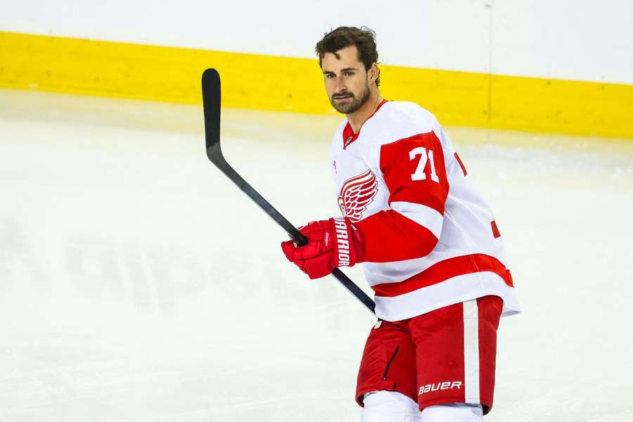 Larkin im Jersey der Red Wings Larkin im Jersey der Red Wings