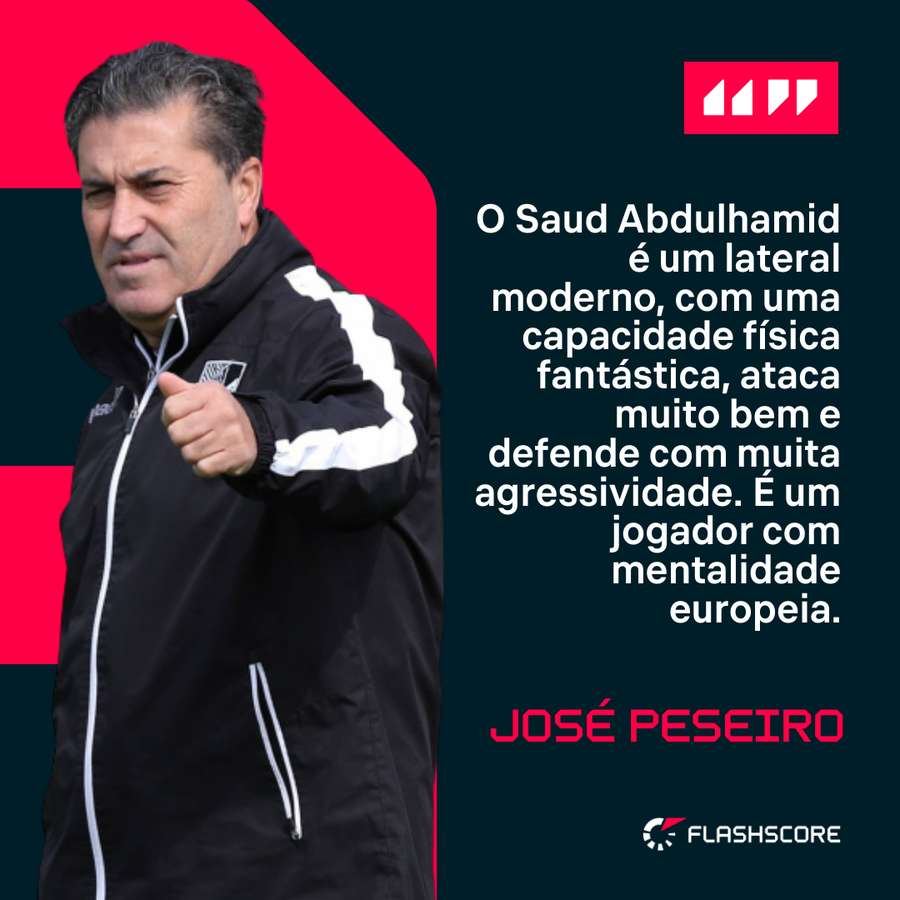 José Peseiro falando sobre o lateral da Arábia José Peseiro falando sobre o lateral da Arábia