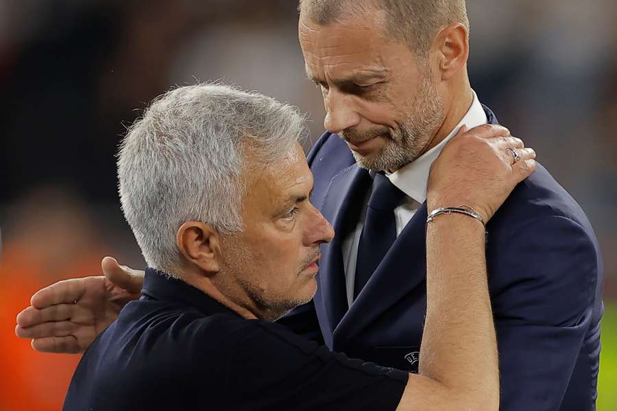 José Mourinho e Aleksander Ceferin