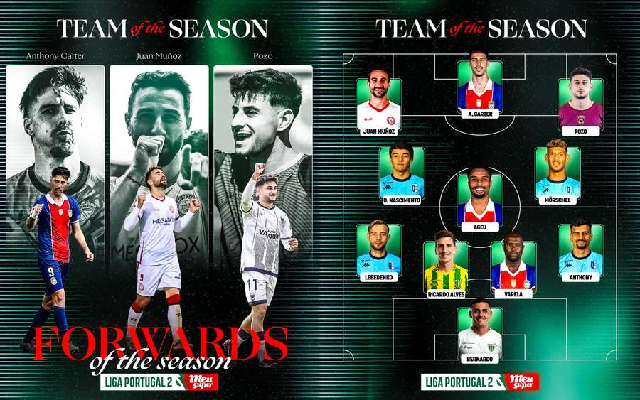 O onze do ano da Liga 2 O onze do ano da Liga 2