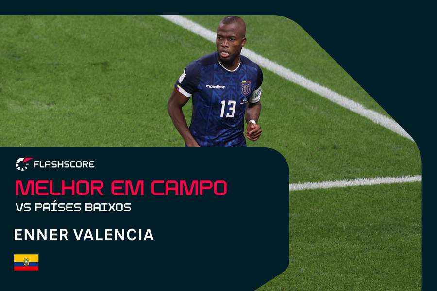 Enner Valencia saiu lesionado mas foi a grande figura da partida