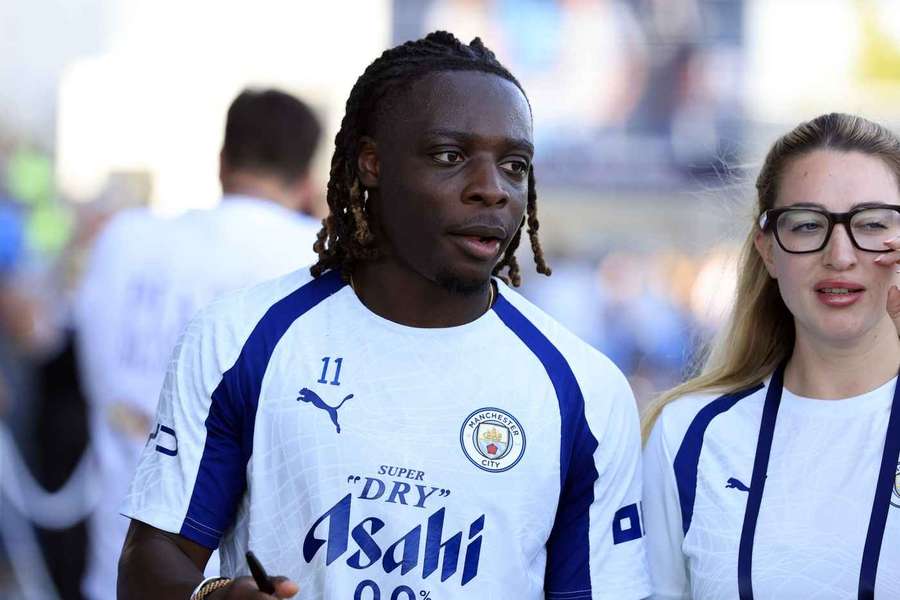 Manchester City winger Jeremy Doku. Manchester City winger Jeremy Doku.