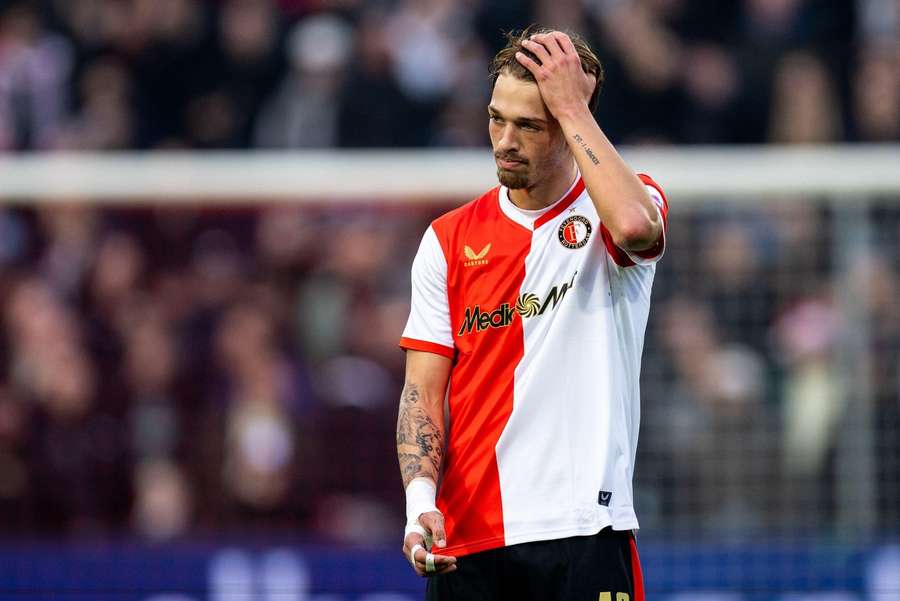 Feyenoord's Luciano Valente looks distraught during the game against FC Twente