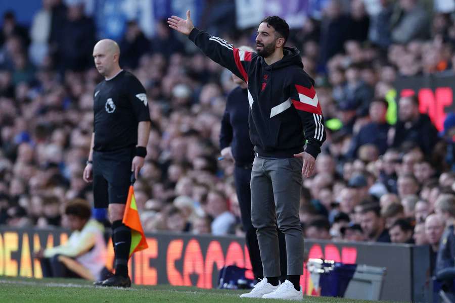 Amorim watches on the touchline