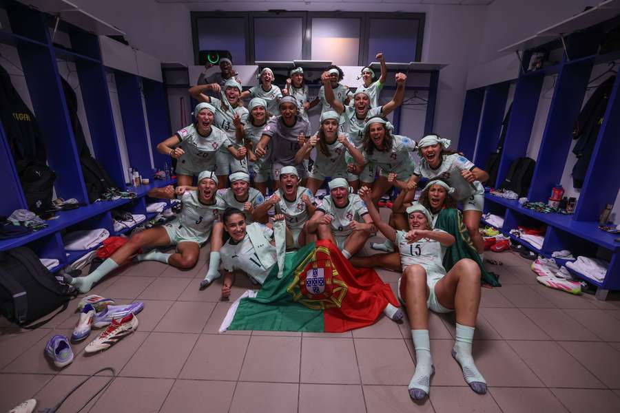 A festa das jogadoras lusas