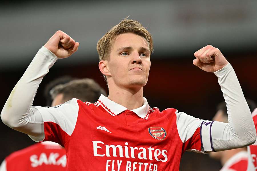 Martin Ødegaard scorede Arsenals 3-0 mål.