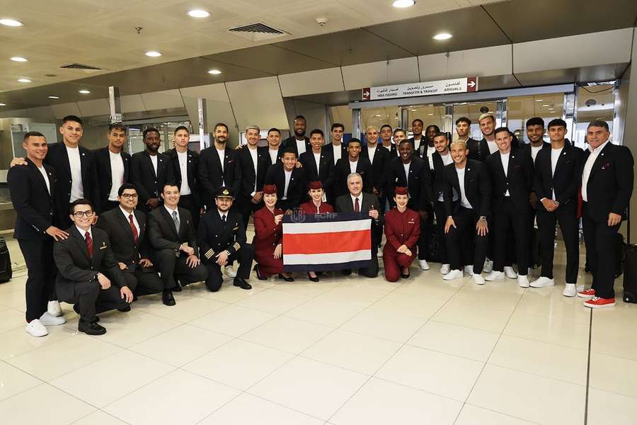 A chegada da seleção da Costa Rica a Doha