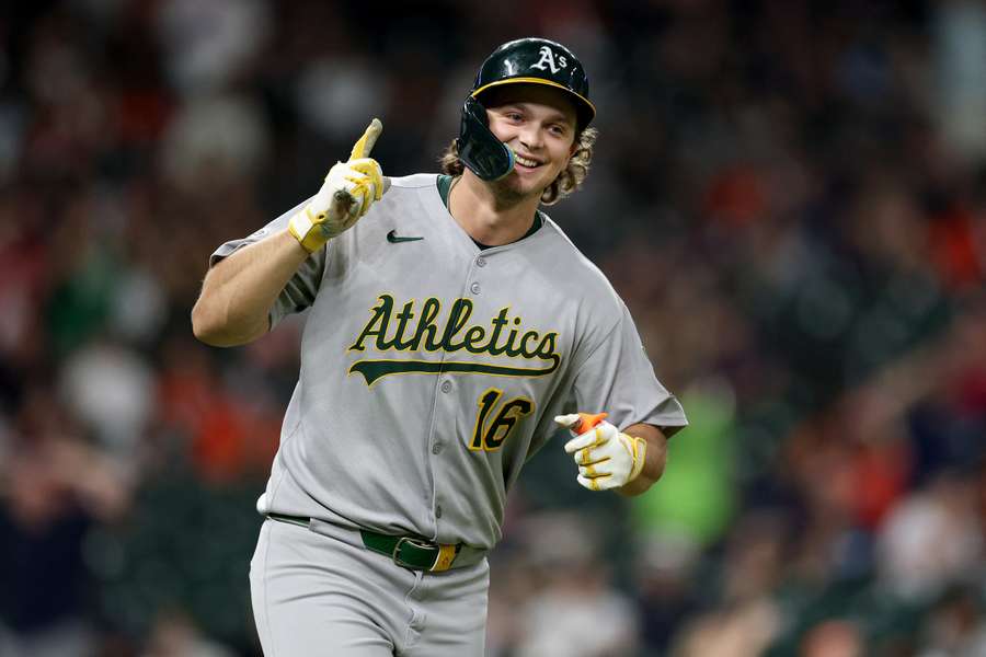 Athletics' Nick Kurtz smiles during his 6-6 game after hitting a home run (2025) Athletics' Nick Kurtz smiles during his 6-6 game after hitting a home run (2025)