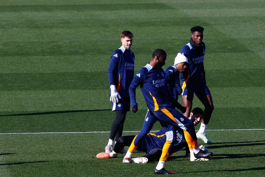 Rüdiger und Alaba im Training.
