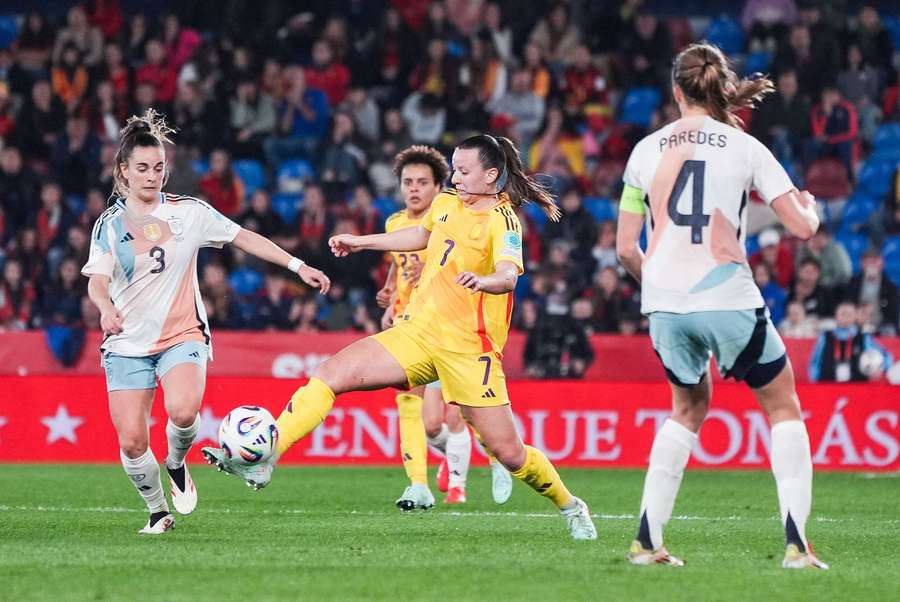 Tere Abelleira, en el partido ante Bélgica.