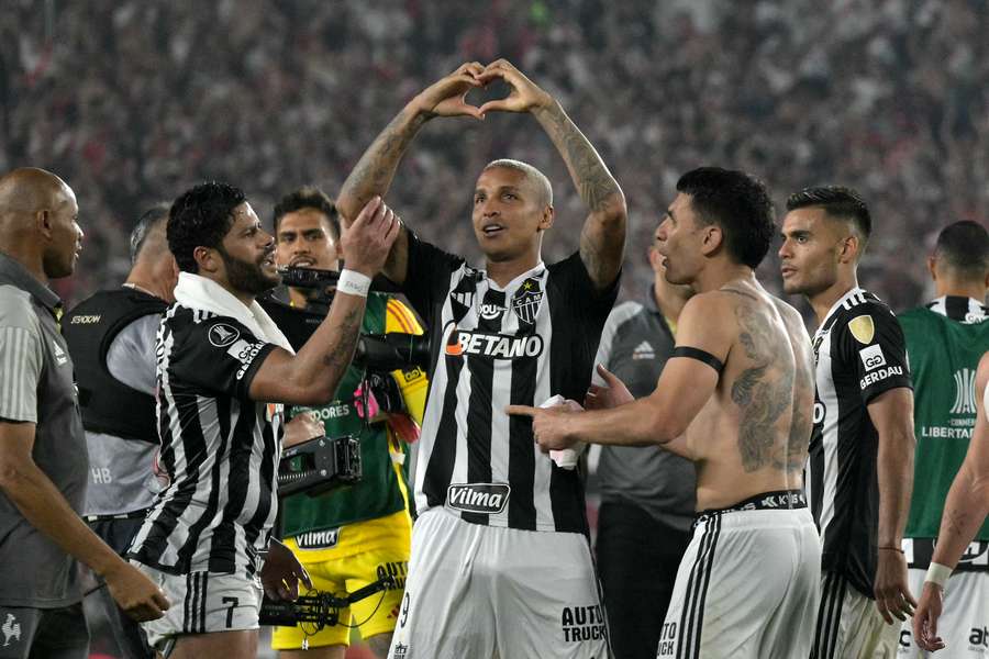 Atletico Mineiro's Deyverson viert het bereiken van de finale