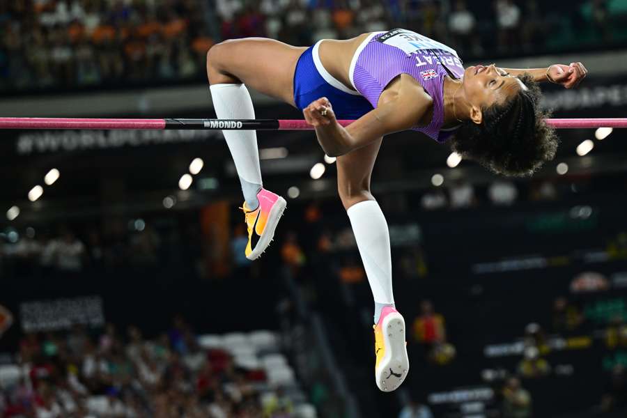 Morgan Lake competes in the women's high jump