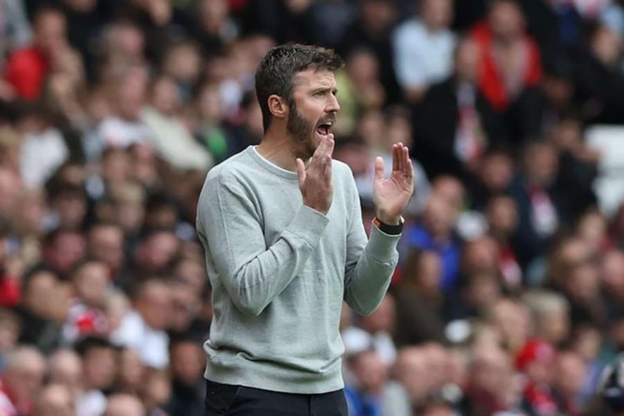 Michael Carrick manager of Middlesbrough during their Championship match against Sunderland