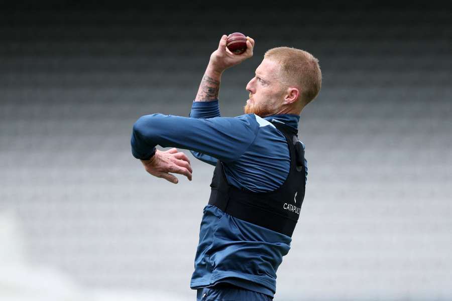 Ben Stokes in training with England ahead of the first test