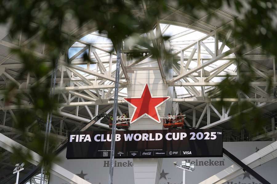 Das Hard Rock Stadium in Miami ist für das Eröffnungsspiel vorbereitet.