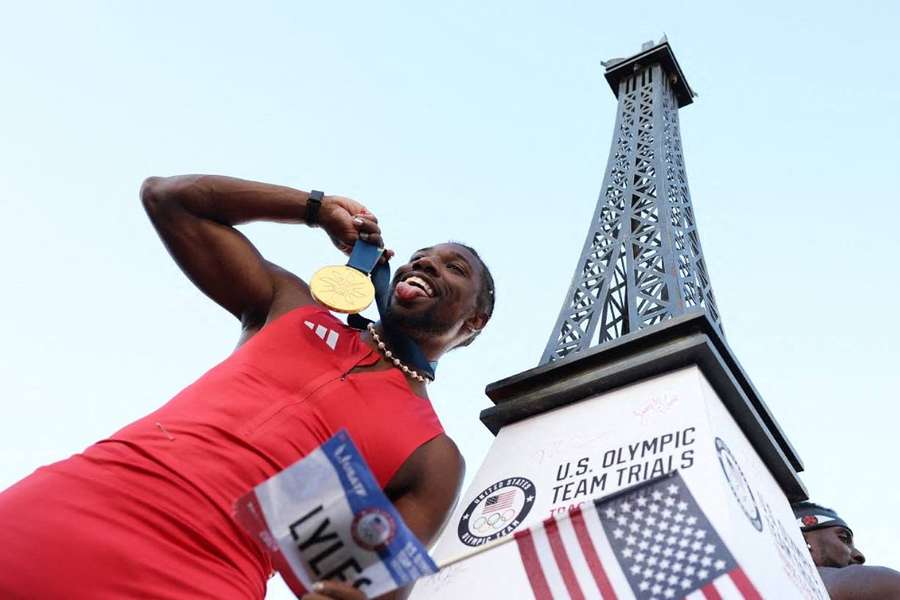 Lyles après sa victoire.