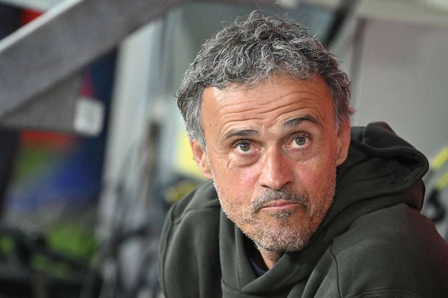 Luis Enrique lors du match à Nice.