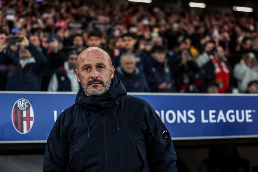 Vincenzo Italiano, treinador do Bolonha, no Estádio da Luz