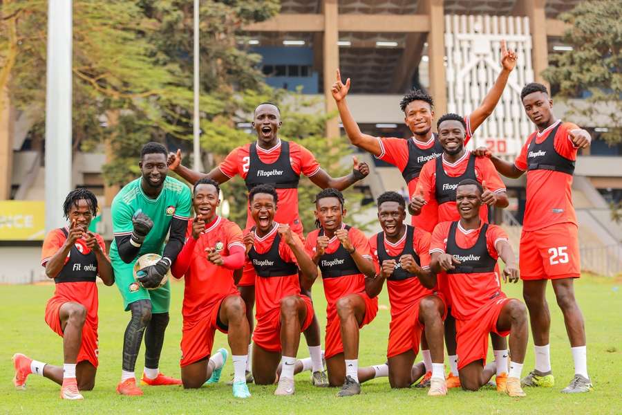 Kenya players ahead of their CHAN opener against DR Congo