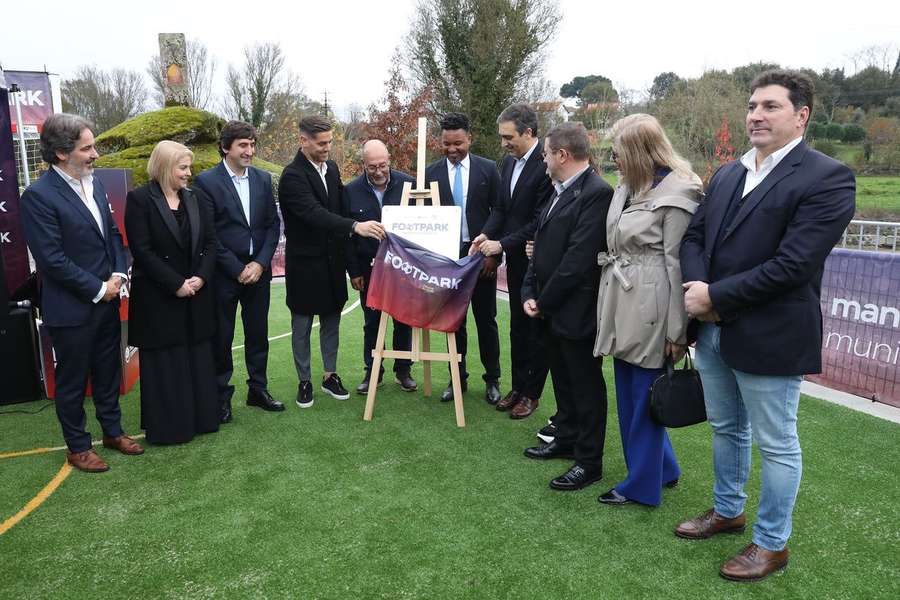 Cláudio Ramos na cerimónia de inauguração
