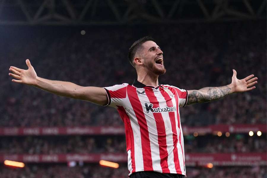 Sancet celebrando su gol