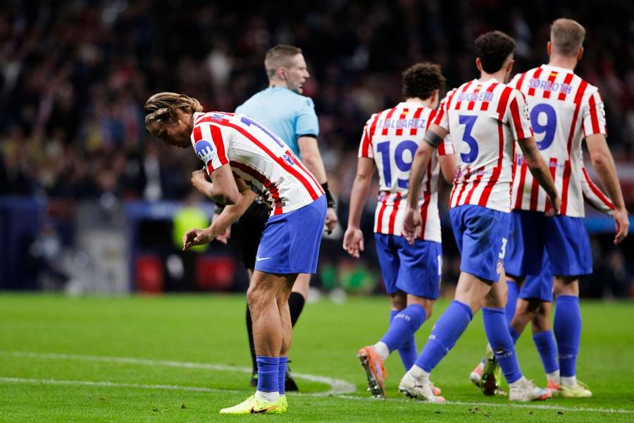 Marcos Llorente celebra su gol en Champions ante el Royal Union Saint-GIlloise Marcos Llorente celebra su gol en Champions ante el Royal Union Saint-GIlloise