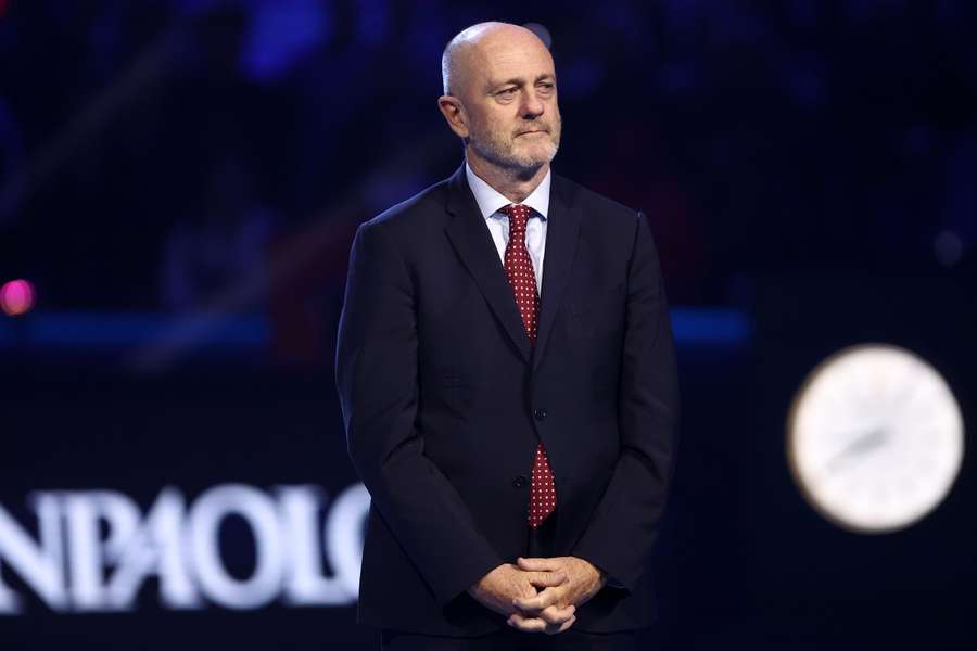 Angelo Binaghi, prezes FITP w Turynie, 16 listopada 2025 r. podczas Nitto ATP Finals. Angelo Binaghi, prezes FITP w Turynie, 16 listopada 2025 r. podczas Nitto ATP Finals.