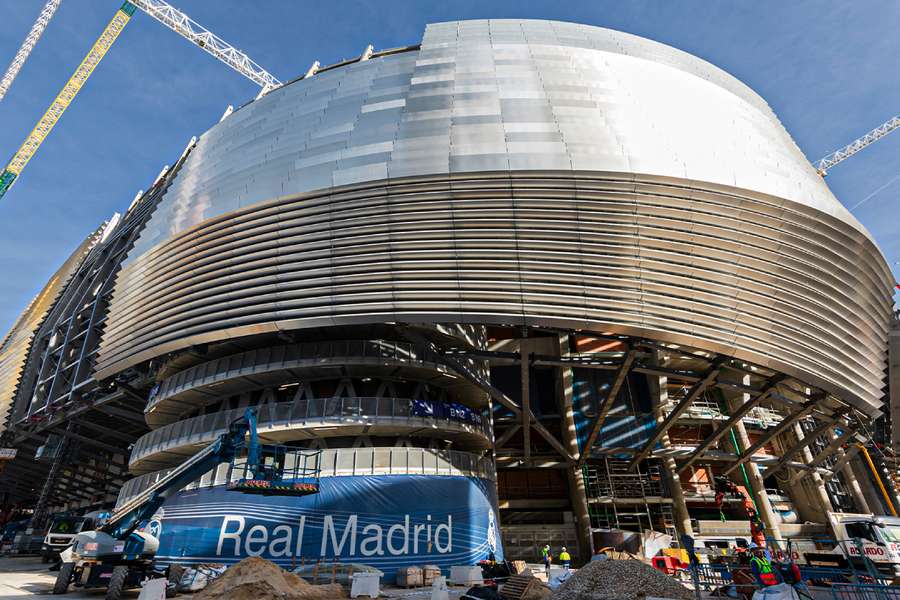 El Santiago Bernabéu sigue en obras para completar su remodelación.